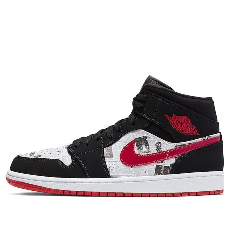 Air Jordan 1 Mid SE 'Newspaper Air Times' 852542-061 Epochal Sneaker